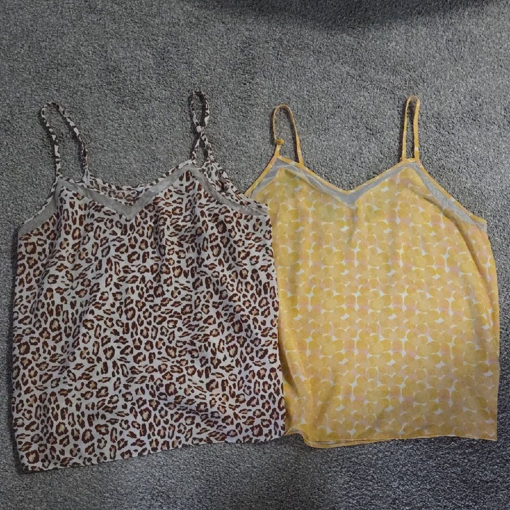Nine West Leopard and Yellow Camisole Set